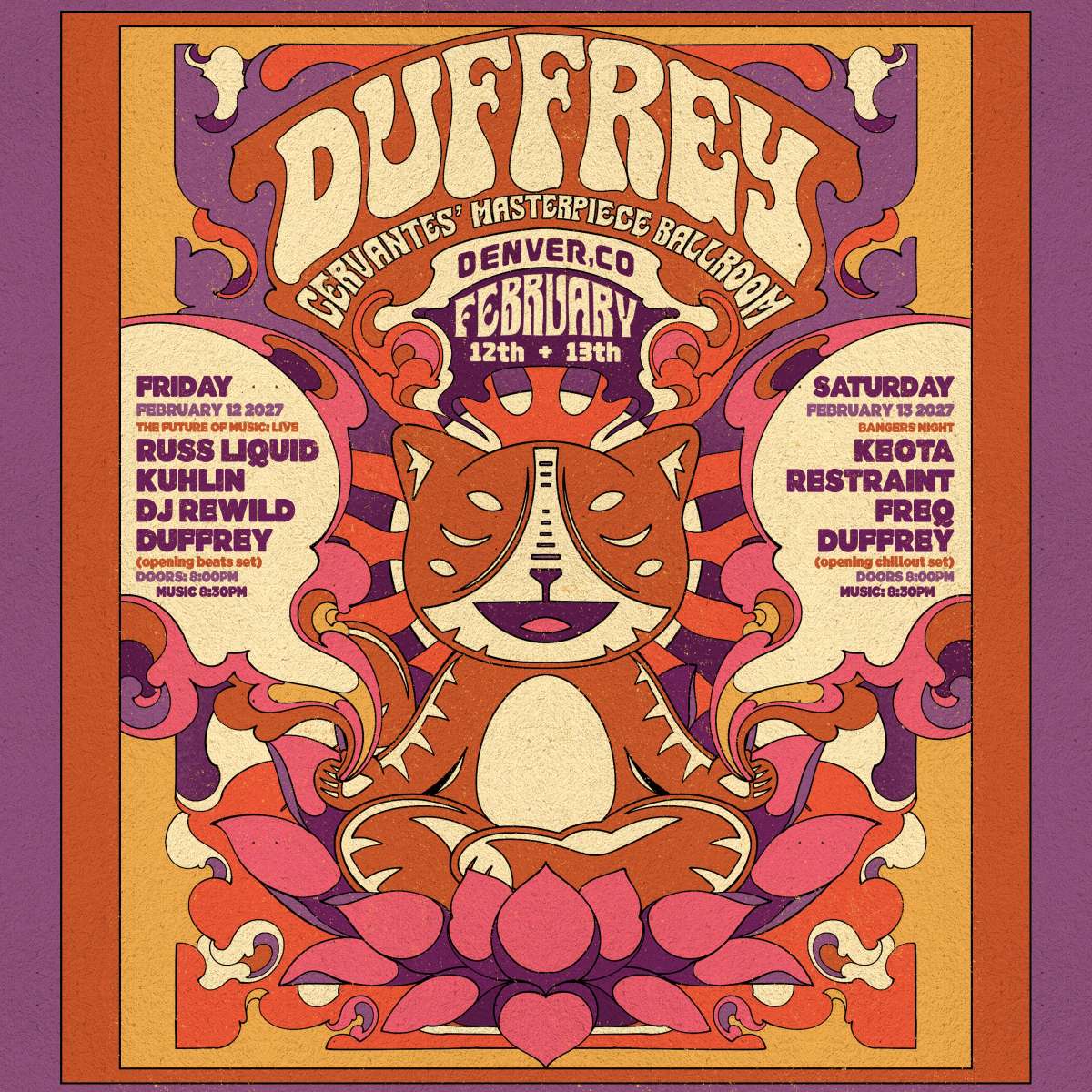 Duffrey w/ Russ Liquid, Kuhlin, DJ Rewild, Duffrey Opening Beats Set **FRIDAY 2/12**